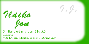 ildiko jon business card